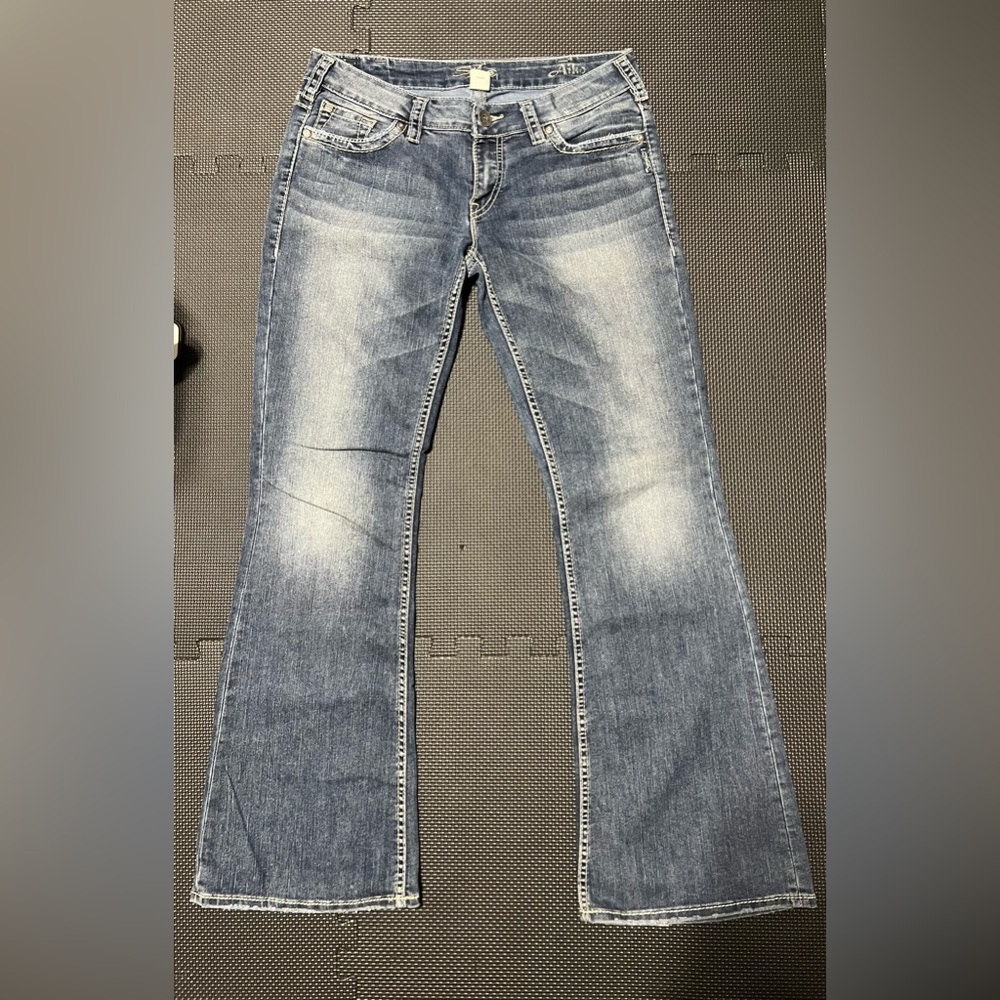 Silver Aiko Low Rise Flare Jeans - Size 31